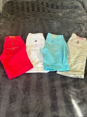 Girls knee length capri shorts stylish and ready for spring summer fashion.